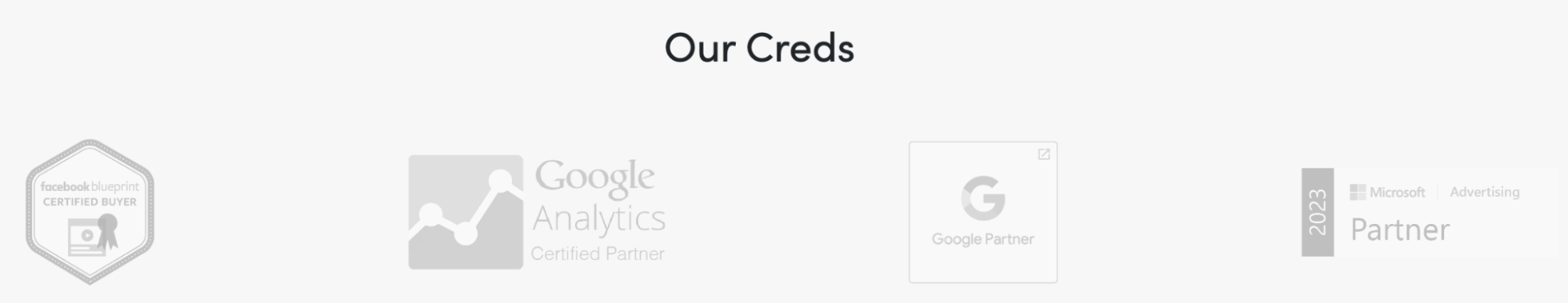 credentials on a ppc landing page