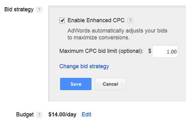 Enhanced CPC for responsive search ads