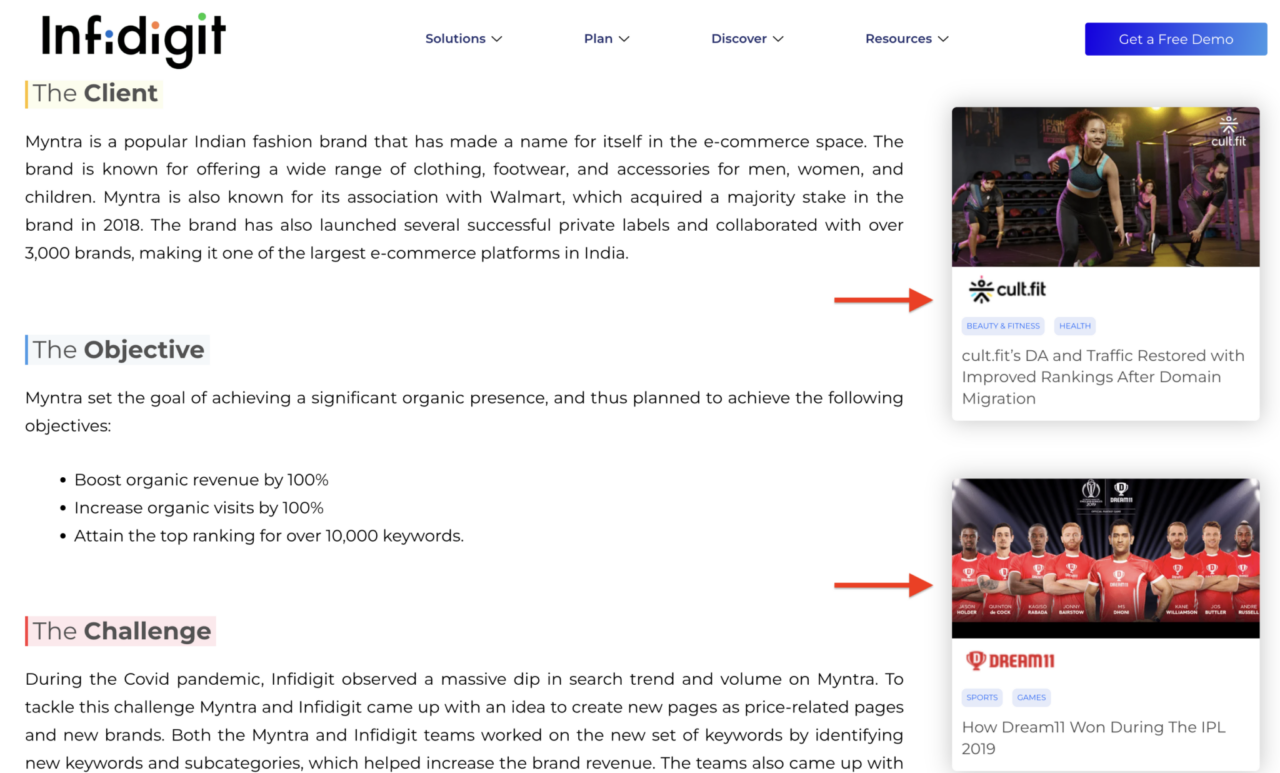 Infidigit case study provide actionable advice